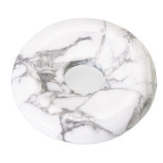 Magnesite / Howlite white Donut natural stone 30 mm, cleansing stone