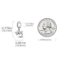 Charm Sterling Silver 925 Taurus, Charging Bull - Wall Street in the Financial District of New York City, travel bracelet pendant
