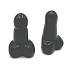 Chalcedony black Penis for happiness, natural stone for building approx. 3 cm