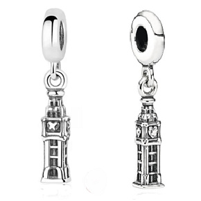 Sterling silver 925 London Big Ben smaller, travel bracelet pendant