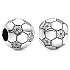 Charm Sterling silver 925 Glittering football, bead on bracelet sport
