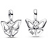 Sterling silver 925 Butterfly - Mini Medallion with clear cubic zirconia, animal bracelet pendant