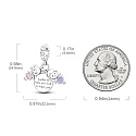 Charm Sterling Silver 925 Siblings Sisters I'm Lucky to Have You 3-in-1, Family Bracelet Pendant