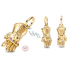 Charm Sterling Silver 925 Marvel The Avengers, Infinity Gauntlet, Bracelet Pendant Charm Sterling Silver 925 Marvel The Avengers, Infinity Gauntlet, Bracelet Pendant