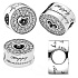 Charm Sterling silver 925 Happy Anniversary, stopper, clip bead for bracelet