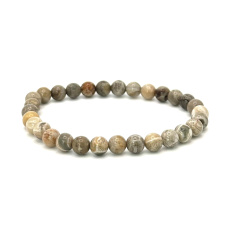 Celestin chrysanthemum bracelet elastic natural stone, ball 6 mm / 16 - 17 cm