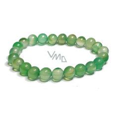 Agate green bracelet elastic natural stone, ball 8 mm / 16-17 cm, symbolizes the element of earth Agate green bracelet elastic natural stone, ball 8 mm / 16-17 cm, symbolizes the element of earth