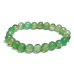Agate green bracelet elastic natural stone, ball 8 mm / 16-17 cm, symbolizes the element of earth
