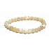 Pearl elastic bracelet made of natural shell, ball 6 mm / 16-17 cm, symbol of femininity