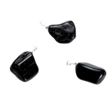 Tourmaline / Skoryl Troml pendant natural stone, 2,2-3 cm, 1 piece, guardian of good mood