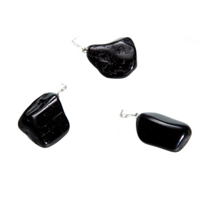 Tourmaline / Skoryl Troml pendant natural stone, 2,2-3 cm, 1 piece, guardian of good mood