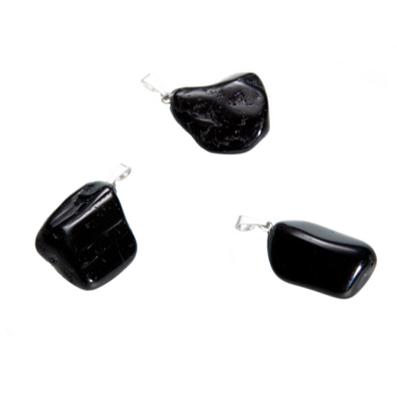 Tourmaline / Skoryl Troml pendant natural stone, 2,2-3 cm, 1 piece, guardian of good mood