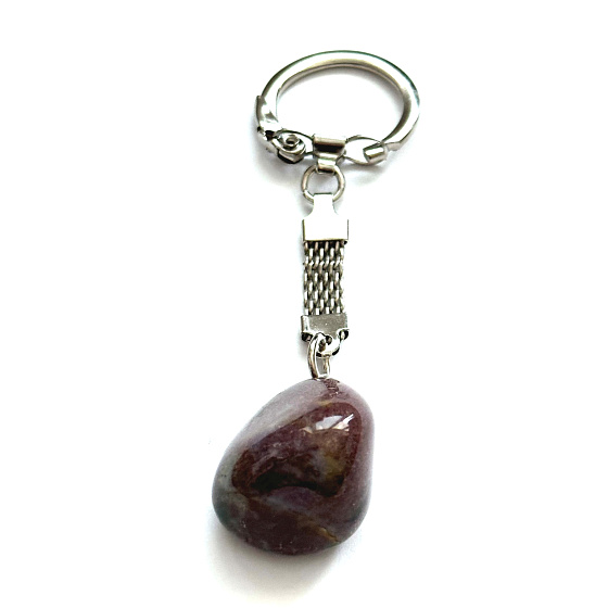 Mokaite Troml keychain pendant natural stone, approx. 10 cm