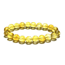 Citrine elastic bracelet natural stone, 10 mm / 19 cm bead, stone of abundance, success