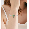 Charm Sterling Silver 925 Skull Black and Gold Cross, Bead for Bracelet Halloween