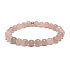 Tourmaline salmon bracelet elastic natural stone, ball 6 mm / 16 - 17 cm, guardian of good mood