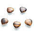 Tiger's Eye Heart Pendant natural stone, 2 cm 1 piece, stone of sun and earth, brings luck and wealth