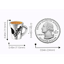 Sterling silver 925 Coffee lovers cup, bead for bracelet, food and drink