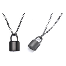 Commemorative urn pendant, Black waterproof lock, Stainless steel 12 x 19 cm