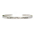 Stainless steel bracelet silver with engraving You are braver..., open cuff, 4 mm