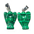 Malachite Angel guardian pendant hand cut 1,7 cm 1 piece, stone of fulfilled wishes