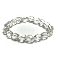 Crystal clear Troml bracelet elastic natural stone 19 cm, stone stones