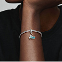 Charm Sterling Silver 925 Fish, Sea Turtle, and Shell 3-in-1, Sea Bracelet Pendant