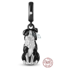 Charm Sterling Silver 925 Dog - Border Collie, Animal Bracelet Pendant Charm Sterling Silver 925 Dog - Border Collie, Animal Bracelet Pendant