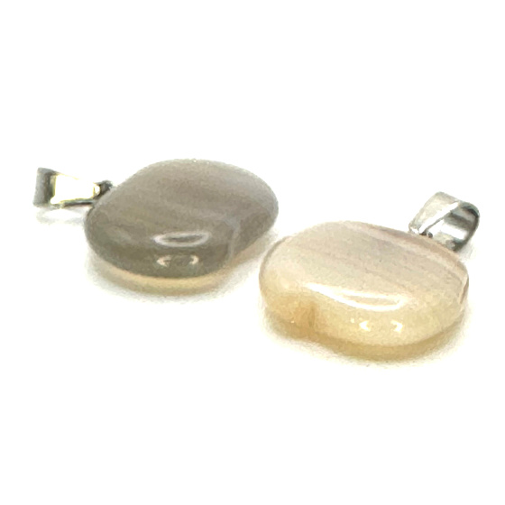Agate Botswana grey Apple of knowledge pendant natural stone 1,5 cm, brings success in life