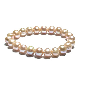 Purple pearl elastic bracelet, natural, 9 mm bead / 16 - 17 cm, symbol of femininity, brings admiration Purple pearl elastic bracelet, natural, 9 mm bead / 16 - 17 cm, symbol of femininity, brings admiration