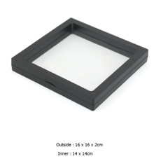 3D universal plastic frame with foil, black 16 x 16 cm