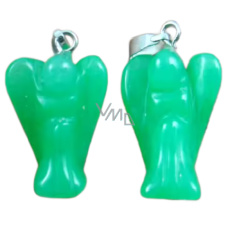 Chalcedon zelený Anděl strážný přívěsek přírodní kámen 1,7 cm 1 kus, kámen lásky a radosti Chalcedon zelený Anděl strážný přívěsek přírodní kámen 1,7 cm 1 kus, kámen lásky a radosti