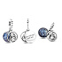 Sterling silver 925 Disney Dumbo and his sweet dreams, 2in1 pendant bracelet family
