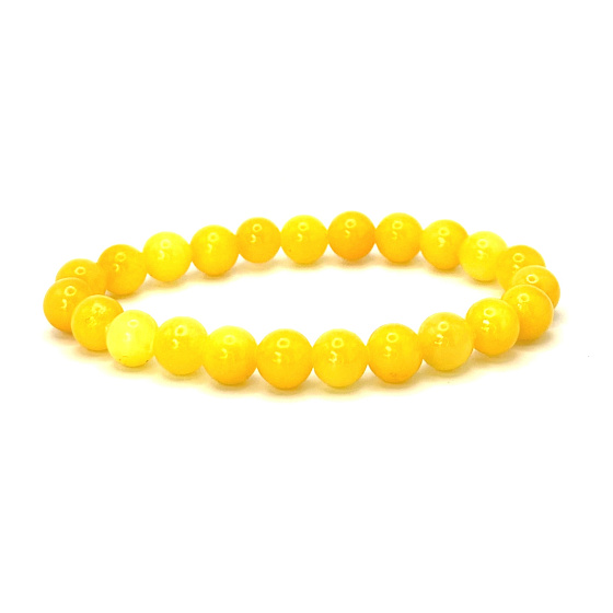 Aventurine yellow bracelet elastic natural stone, ball 8 mm / 16-17 cm, lucky stone