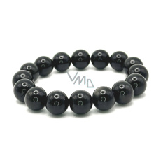 Obsidian bracelet elastic natural stone, ball 12 mm / 16 - 17 cm, borderless Obsidian bracelet elastic natural stone, ball 12 mm / 16 - 17 cm, borderless
