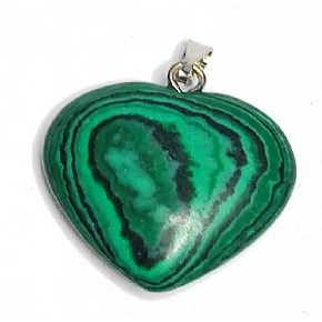 Malachite Heart Pendant 2,2 cm 1 piece, stone of fulfilled wishes Malachite Heart Pendant 2,2 cm 1 piece, stone of fulfilled wishes