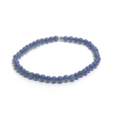 Lapis Lazuli bracelet elastic natural stone, ball 4 mm / 16 - 17 cm, harmony stone