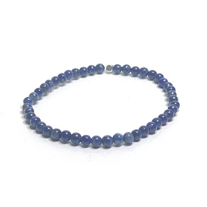 Lapis Lazuli bracelet elastic natural stone, ball 4 mm / 16 - 17 cm, harmony stone