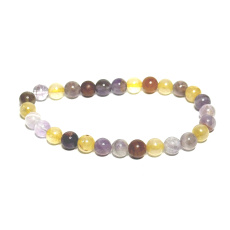 Auralite 23 bracelet elastic natural stone, ball 6 mm / 16 - 17 cm, one of the most powerful stones on the paneta