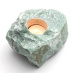 Aventurine Green Candlestick raw natural stone 110 x 110 x 60 mm 1 piece, lucky stone
