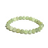 Serpentine green bracelet elastic natural stone, bead 8 mm / 16-17 cm, healing stone