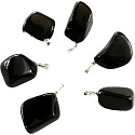 Obsidian Smoke Trommel trailer natural stone M approx. 2,5 cm, rescue stone