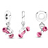 Charm Sterling silver 925 Chinka and heart, pendant on bracelet sport