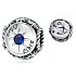 Charm Sterling silver 925 Zodiac sign, cubic zirconia Libra, bead for bracelet