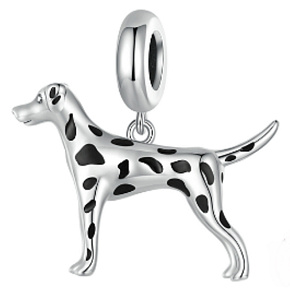 Charm Sterling Silver 925 Dog - Dalmatian, animal bracelet pendant