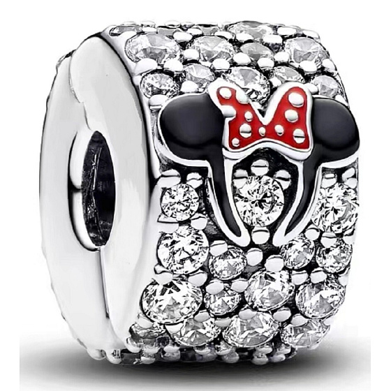 Charm Sterling silver 925 Disney Minnie stopper, clip bead for bracelet