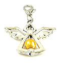 Guardian angel pendant with gold bead 29 x 37 mm