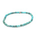 Turquoise bracelet elastic natural stone, ball 4 mm / 16 - 17 cm, bristle stone, talisman of travelers and animal lovers
