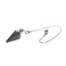 Hematite pendulum 3,5 cm + chain with ball 18 cm, healthy blood stone