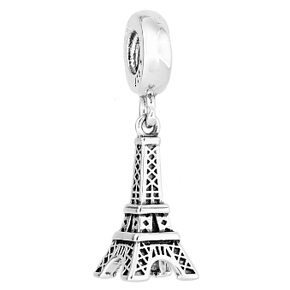 Sterling silver 925 Paris Eiffel Tower, travel bracelet pendant